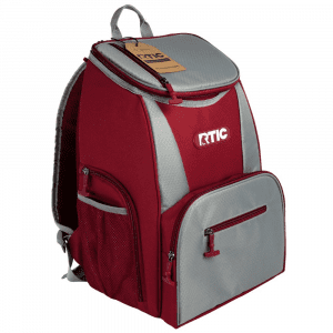 15 Can Lightweight Backpack Cooler, , Maroon & Grey, Adjustable Straps, Padded