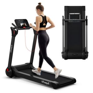2.25 HP Electric Motorized Folding Running Treadmill Machine with LED Display-Black