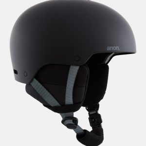 Anon Kids' Rime 3 Ski & Snowboard Helmet, Black, LX